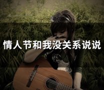 情人节跟我无关说说