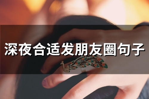 深夜发朋友圈的句子 深夜发朋友圈的句子