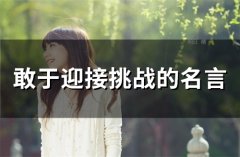 敢于迎接挑战的名言 迎接挑战的霸气句子
