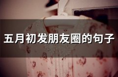 五月初发朋友圈的句子 五月简短美句文案