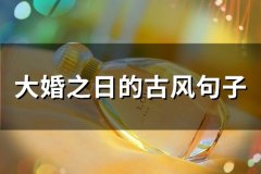 结婚纪念日古风的句子