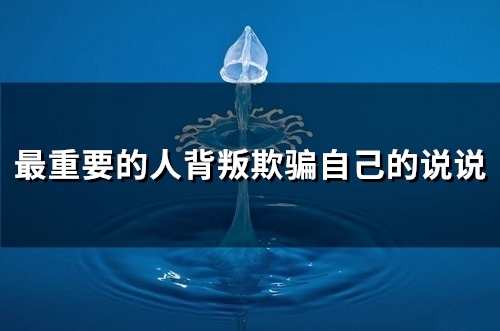 最重要的人背叛欺骗自己的说说(26句) 最重要的人背叛欺骗自己的说说(26句)