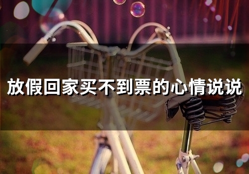 放假回家买不到票的心情说说(23句)