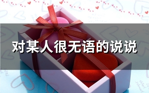 对某人很无语的说说(精选21句)