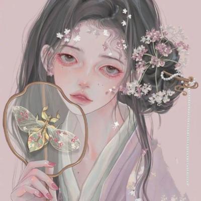 让人超级爱的手绘古风女头(44张)