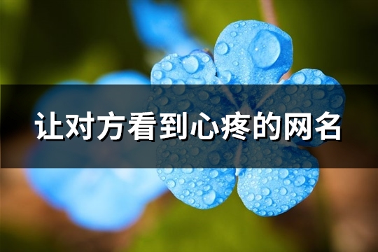 让对方看到心疼的网名(优选435个) 让对方看到心疼的网名(优选435个)