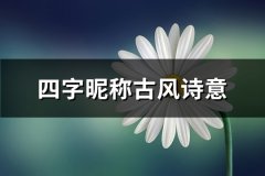 四字昵称古风诗意(502个)