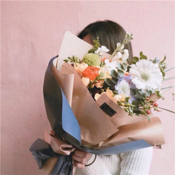 花束挡脸头像女(22张)