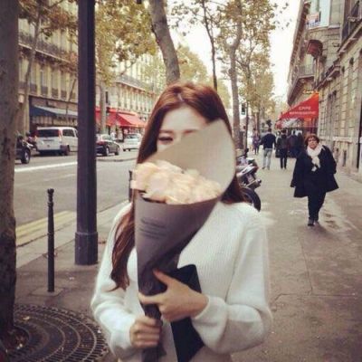 花束挡脸头像女(22张)