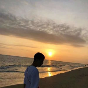 情侣头像夕阳侧脸一男一女(32张)