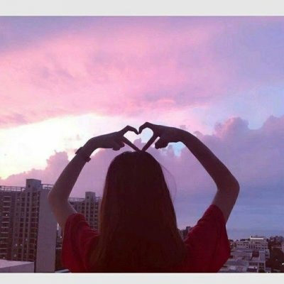 情侣头像夕阳侧脸一男一女(32张)