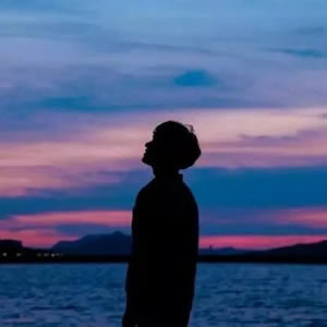 情侣头像夕阳侧脸一男一女(32张)
