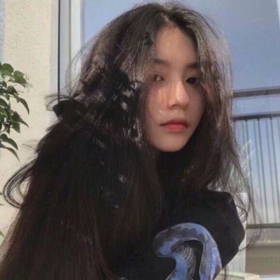文字女单肩披发女头像(精选33张)