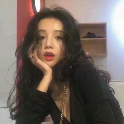文字女单肩披发女头像(精选33张)