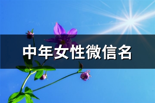 中年女性微信名(优选463个) 中年女性微信名(优选463个)