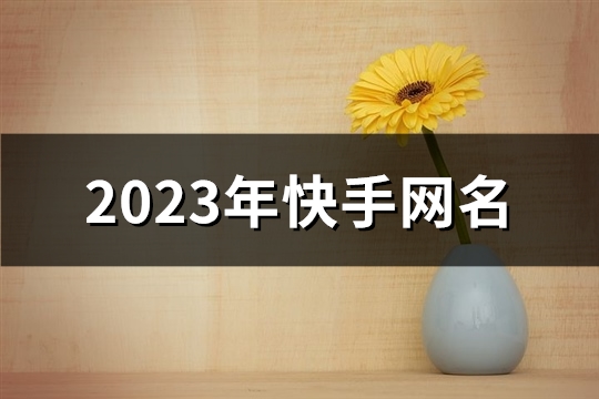 2023年快手网名(精选524个)