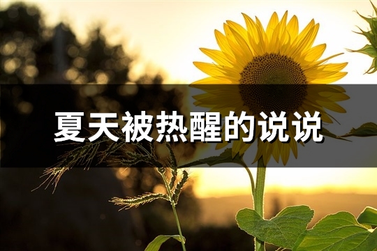 夏天被热醒的说说(共51句)