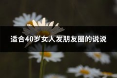 适合40岁女人发朋友圈的说说(通用80句)