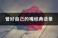 管好自己的嘴经典语录(通用92句)