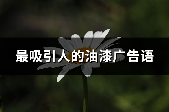 最吸引人的油漆广告语(共242句)