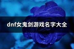 dnf女鬼剑游戏名字大全(共77个)