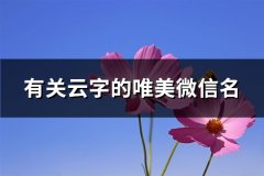 有关云字的唯美微信名(精选105个)