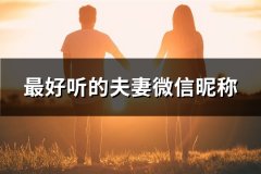 最好听的夫妻微信昵称(共260个)