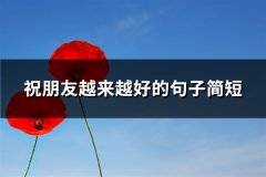 祝朋友越来越好的句子简短(实用53句)