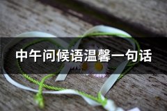 中午问候语温馨一句话(优选80句)