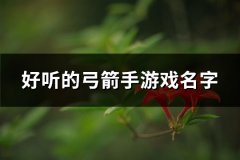 好听的弓箭手游戏名字(优选110个)