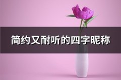 简约又耐听的四字昵称(优选2084个)