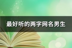 最好听的两字网名男生(优选260个)