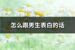 怎么跟男生表白的话(精选52句)