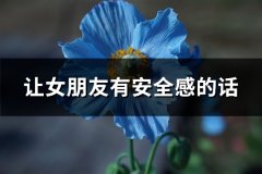 让女朋友有安全感的话(精选81句)
