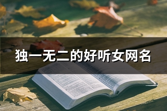 独一无二的好听女网名(精选79个)