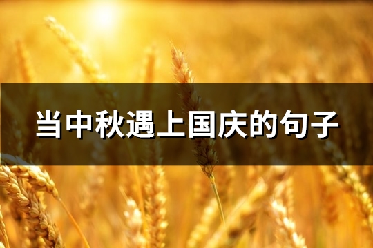 当中秋遇上国庆的句子(146句) 当中秋遇上国庆的句子(146句)