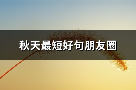 秋天最短好句朋友圈(精选42句)