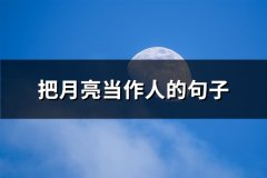 把月亮当作人的句子(推荐88句)