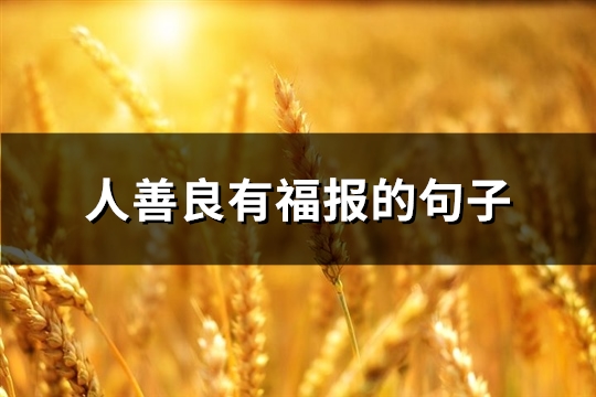 人善良有福报的句子(推荐39句)