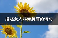 描述女人非常美丽的诗句(共139句)