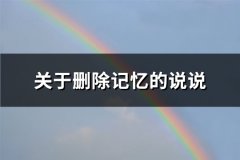 关于删除记忆的说说(32句)