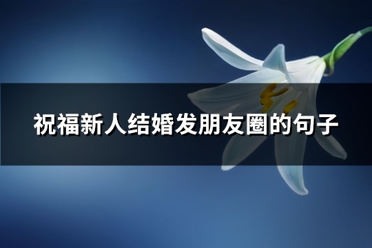 祝福新人结婚发朋友圈的句子(精选91句) 祝福新人结婚发朋友圈的句子(精选91句)