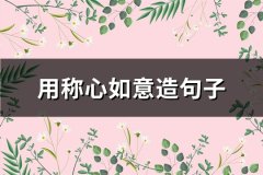 用称心如意造句子(精选82句)