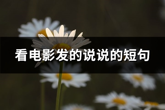 看电影发的说说的短句(173句)