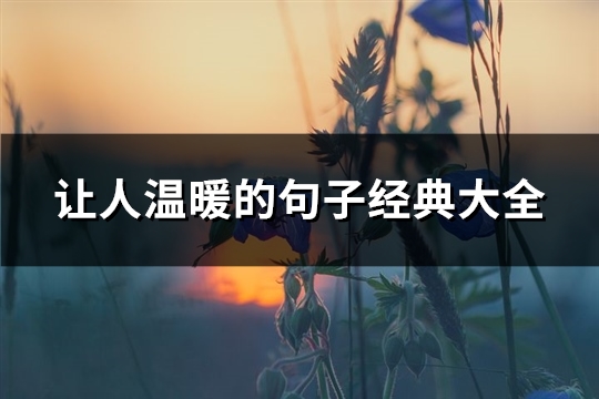 让人温暖的句子经典大全(共67句)