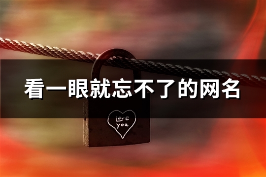 看一眼就忘不了的网名(共146个)