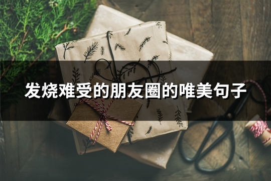 发烧难受的朋友圈的唯美句子(优选40句)