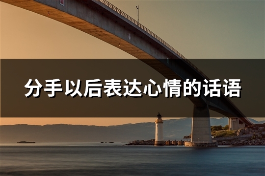 分手以后表达心情的话语(31句)