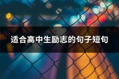 适合高中生励志的句子短句(优选39句)