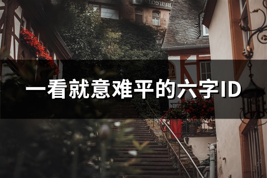 一看就意难平的六字ID(共111个)